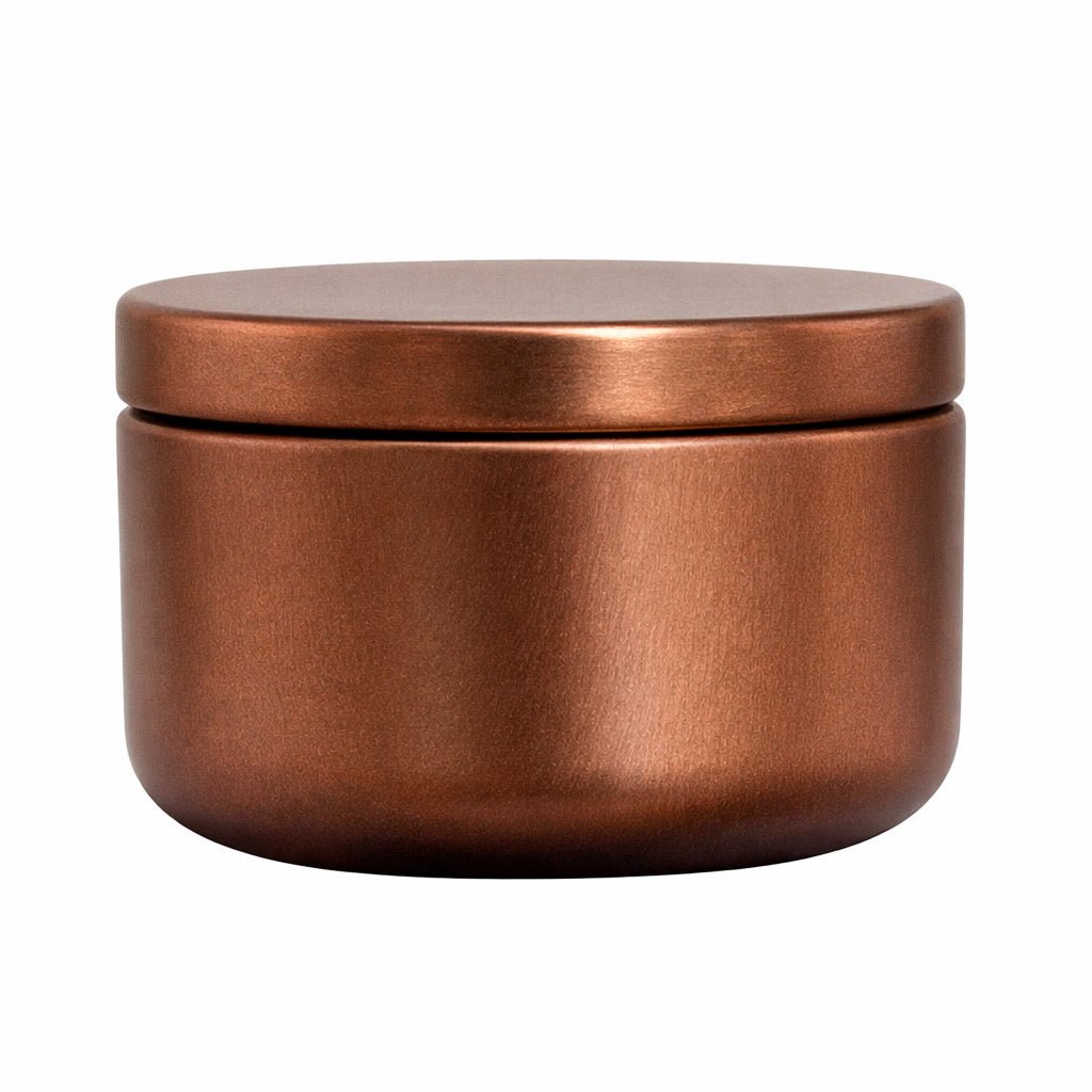 65ml - Tokio Lata de Aluminio Redondo para Velas - Café Metálico - Candle Craft