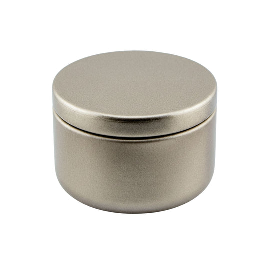 65ml - Tokio Lata de Aluminio Redondo para Velas - Dorado Champagne - Candle Craft