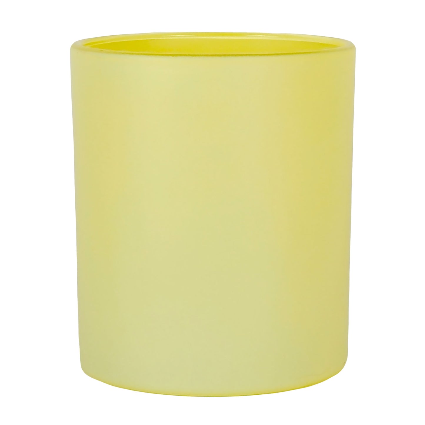 450ml - Mónaco Vaso de vidrio para velas - Amarillo Pastel Mate