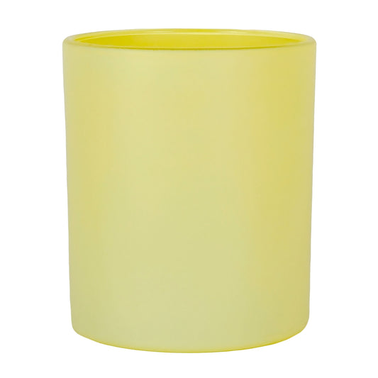 450ml - Mónaco Vaso de vidrio para velas - Amarillo Pastel Mate