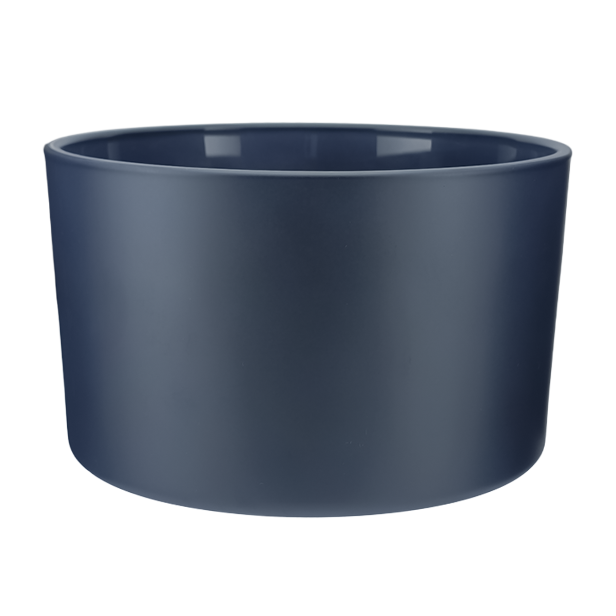 750ml - Mónaco Vaso de vidrio para velas -  Azul Profundo Mate