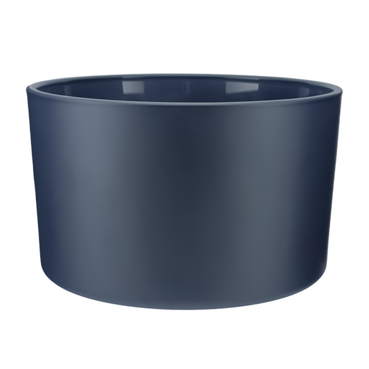 750ml - Mónaco Vaso de vidrio para velas -  Azul Profundo Mate