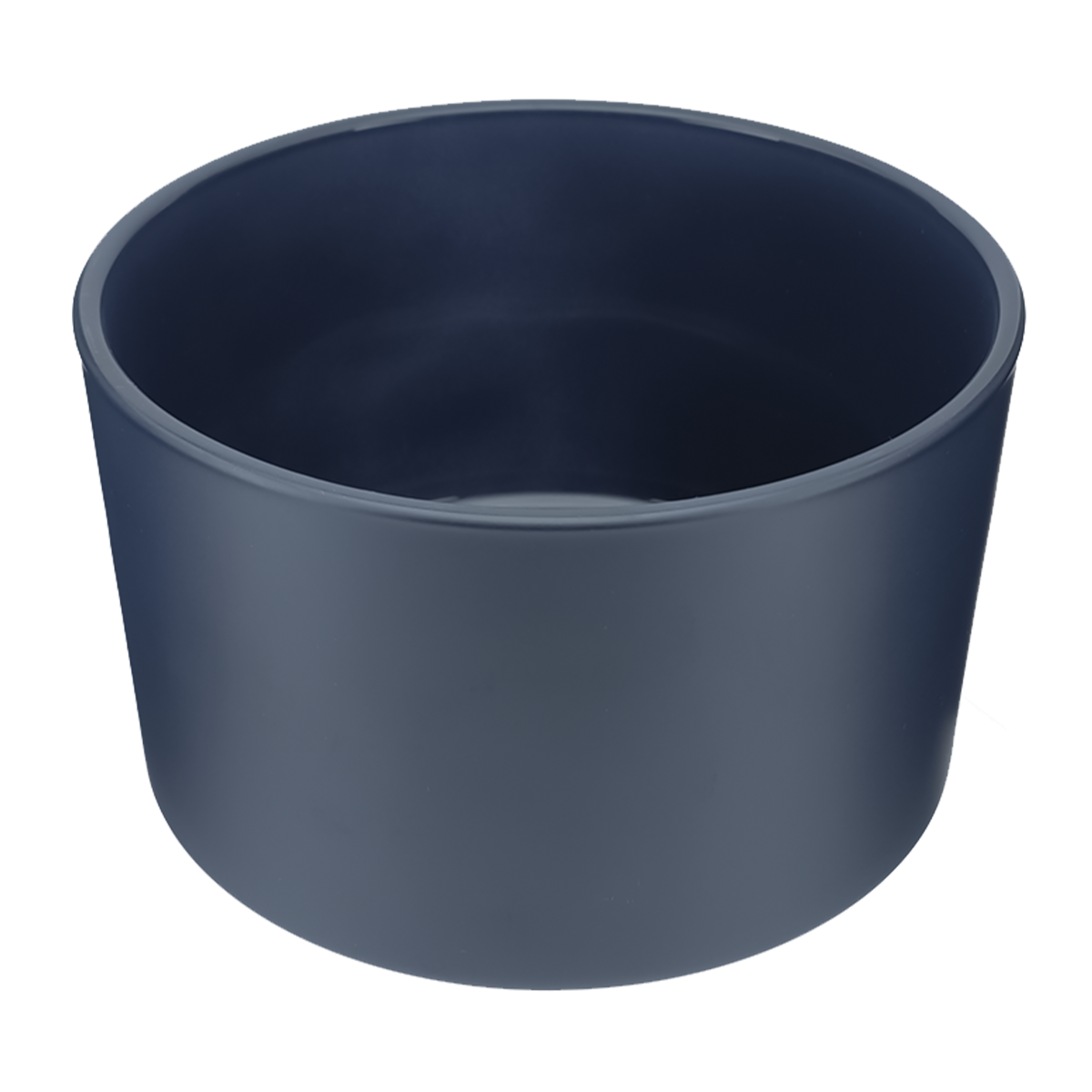 750ml - Mónaco Vaso de vidrio para velas -  Azul Profundo Mate