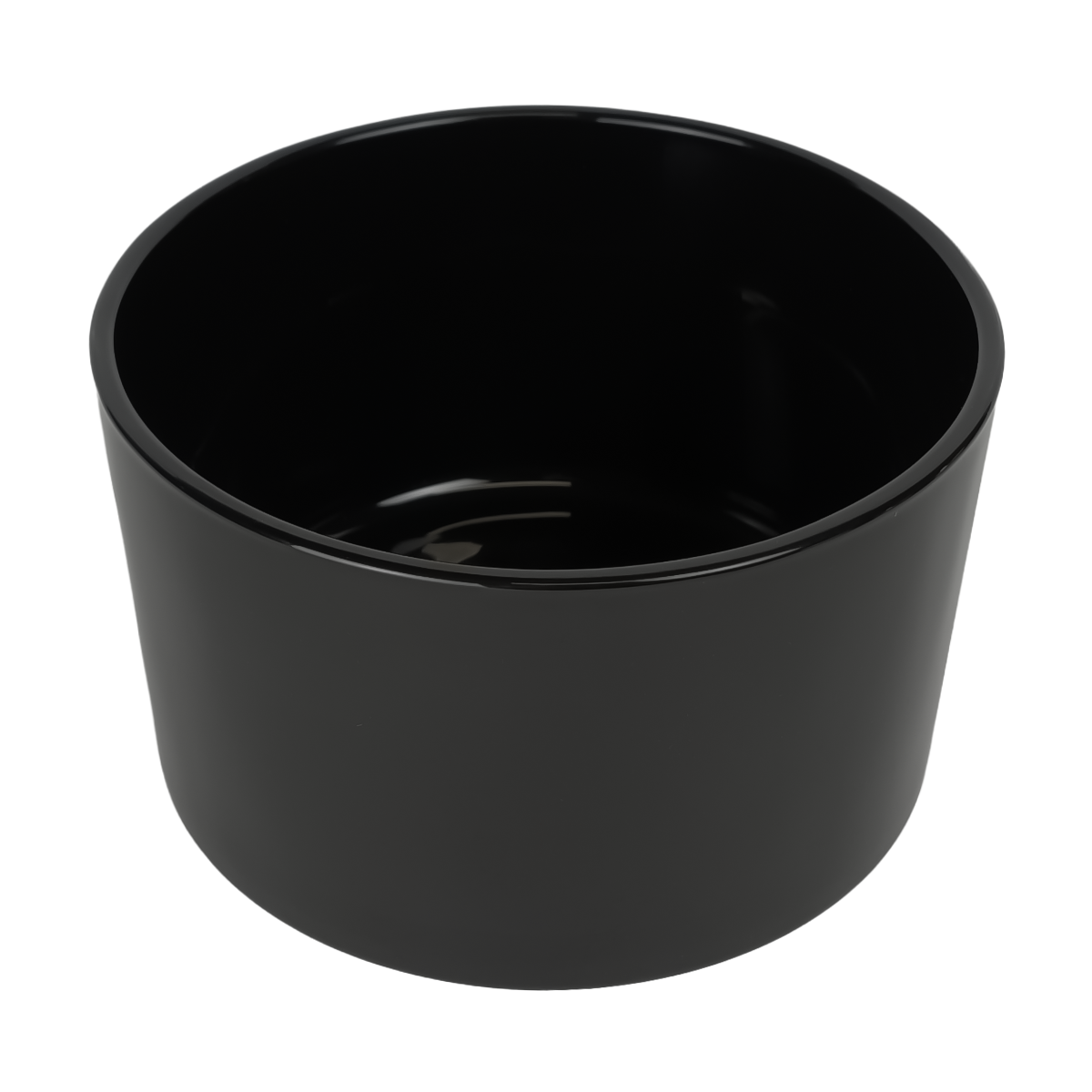 750ml - Mónaco Vaso de vidrio para velas -  Negro Brillante