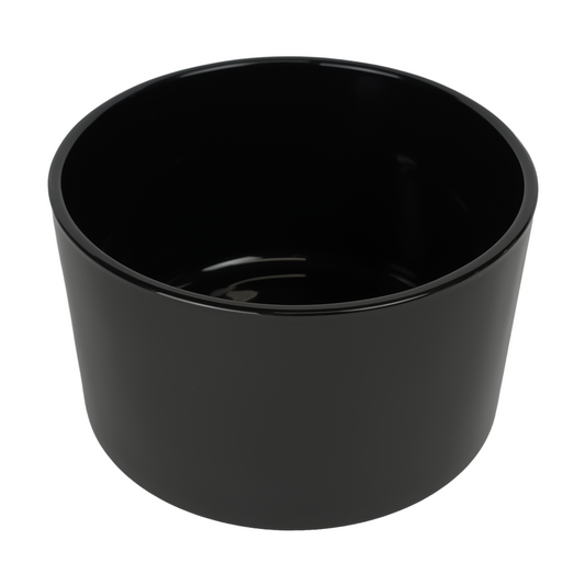 750ml - Mónaco Vaso de vidrio para velas -  Negro Brillante