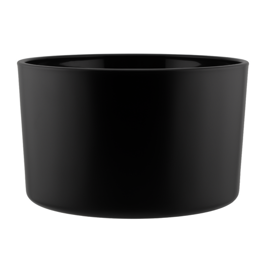 750ml - Mónaco Vaso de vidrio para velas -  Negro Mate