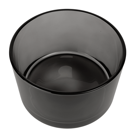 750ml - Mónaco Vaso de vidrio para velas - Gris Transparente - Candle Craft