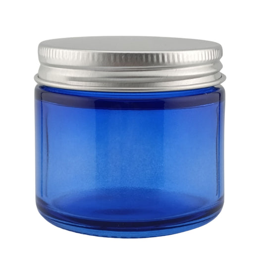 75ml - Miami Vaso de vidrio con rosca para velas - Azul