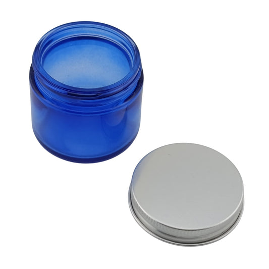 75ml - Miami Vaso de vidrio con rosca para velas - Azul