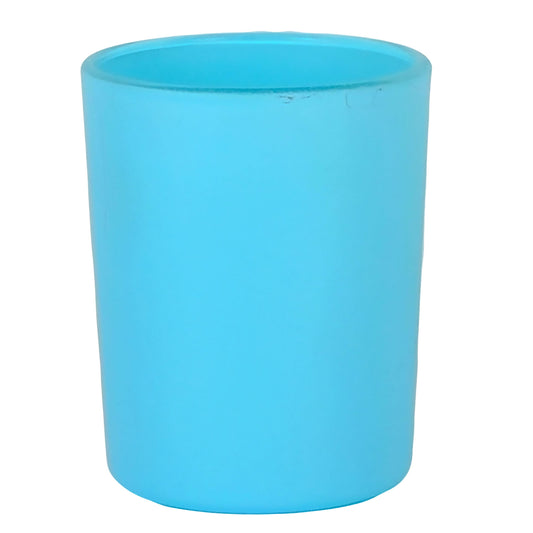 100ml - Mónaco Vaso de vidrio para velas - Azul Aqua Mate