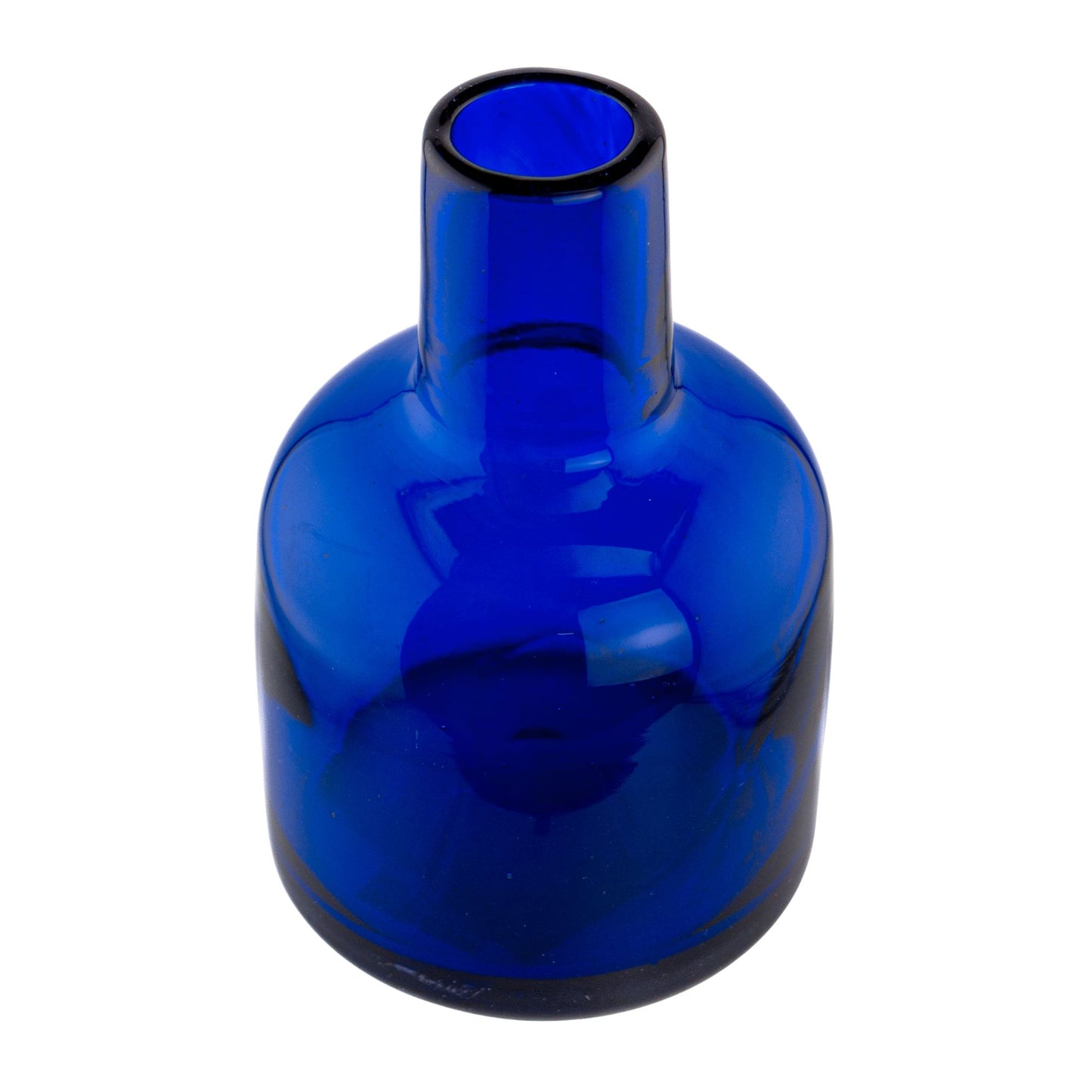 270ml - Florencia Botella Frasco para Difusor de Vidrio Soplado Artesanal - Azul Oscuro - Hecho a mano