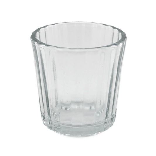 85ml - Veladora con Cruz - Vaso de vidrio para velas - Transparente - Candle Craft