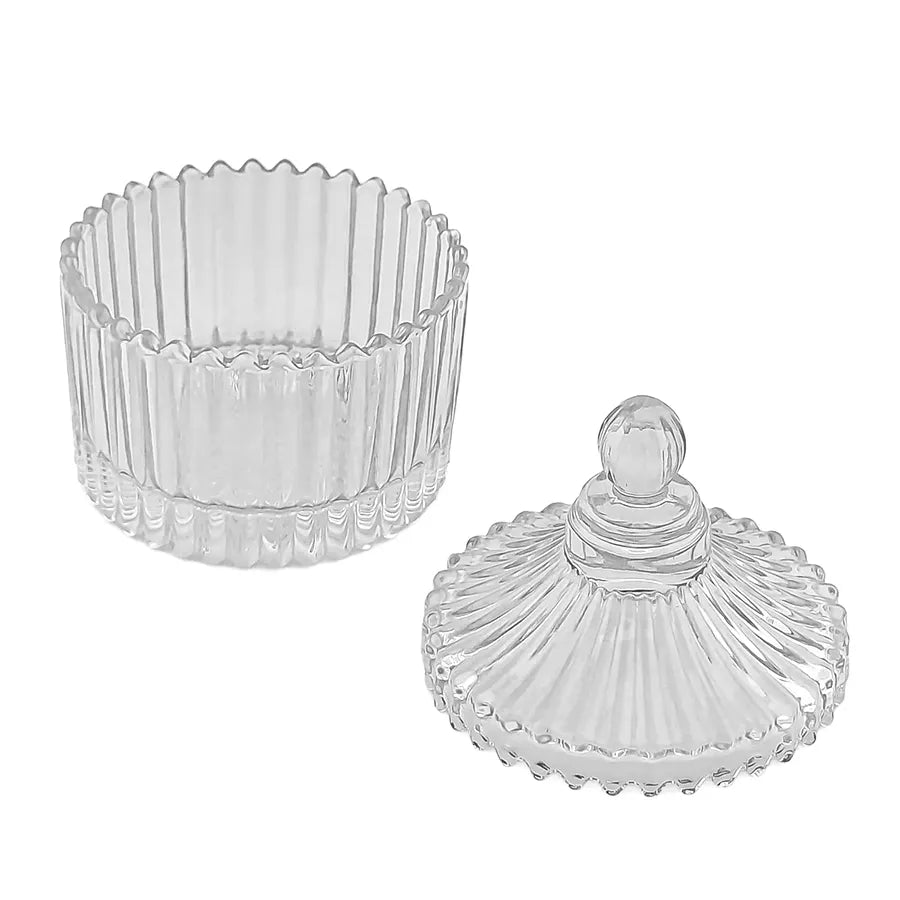 85ml - Versalles Vaso de Lujo de Vidrio para Velas - Frasco para Velas - Cristal Transparente - Candle Craft