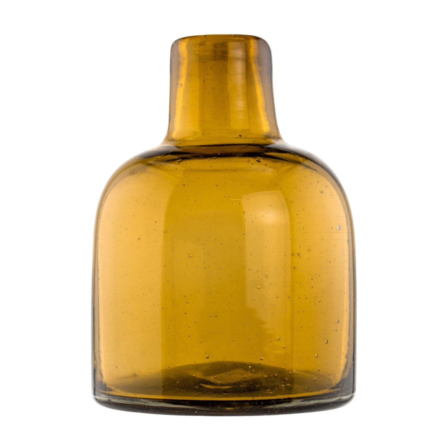 270ml - Florencia Botella Frasco para Difusor de Vidrio Soplado Artesanal - Ámbar / Amarillo - Hecho a mano