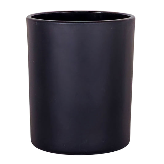 210ml - Mónaco Vaso de vidrio para velas - Negro Mate