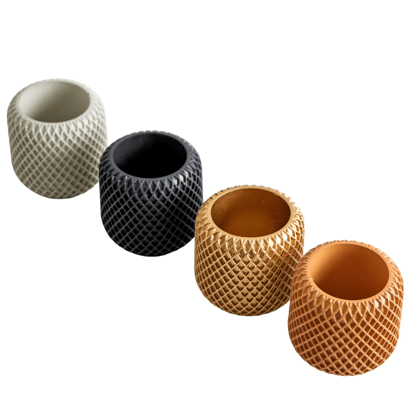 90ml - Carrara Vaso de Concreto para velas - Marrón / Café - Candle Craft