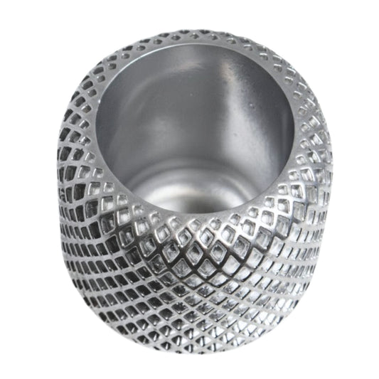 90ml - Carrara Vaso de Concreto para velas - Plateado - Candle Craft