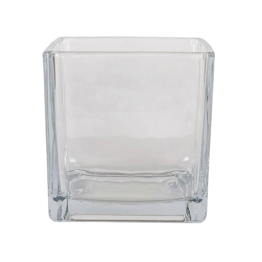330ml - Glasgow Vaso cuadrado de vidrio para velas cubo - Transparente