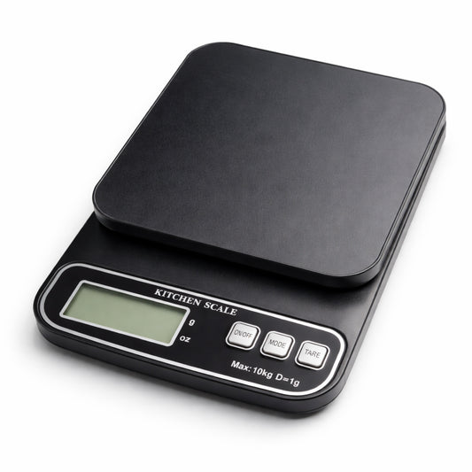 Báscula Digital - Gramera de Plástico con Plataforma de Acero con Pantalla Digital - Capacidad de 10kg