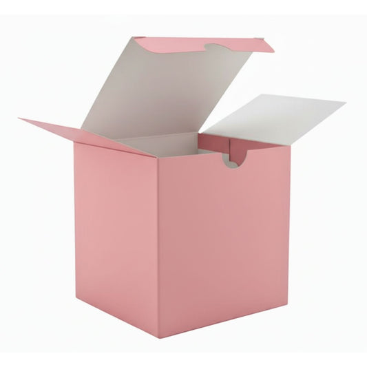 Caja Decorativa Cuadrada para Velas – Rosa | Grande 10x10 cm