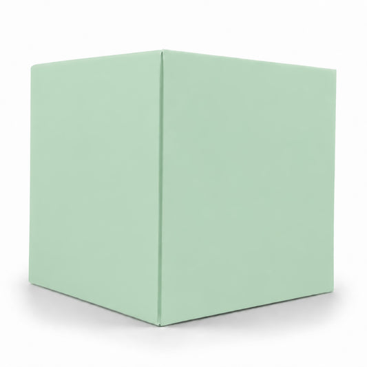 Caja Decorativa Cuadrada para Velas – Verde Pastel Menta | Extra Grande 10.5x10.5 cm