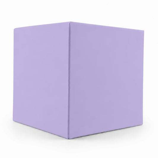 Caja Decorativa Cuadrada para Velas – Morado Pastel Lavanda | Extra Grande 10.5x10.5 cm