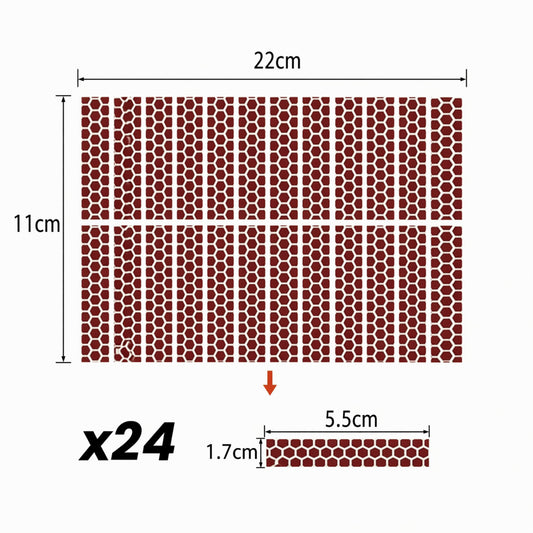 Lija para Cerillos Adhesiva - Planilla con 24 Tiras Precortadas - Papel Encendedor para Fósforos - Match Striker Paper