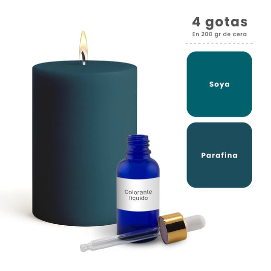 Colorante Líquido para Velas – Ultra Concentración - Color: Verde Azulado