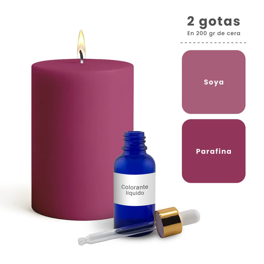 Colorante Líquido para Velas – Ultra Concentración - Color: Vino Tinto