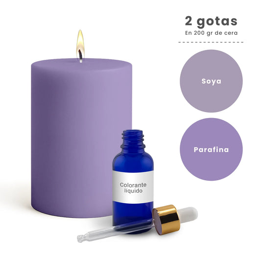 Colorante Líquido para Velas – Ultra Concentración - Color: Lavanda