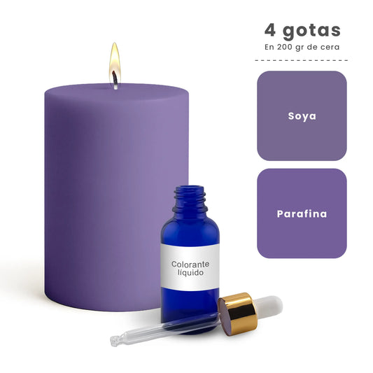 Colorante Líquido para Velas – Ultra Concentración - Color: Lavanda