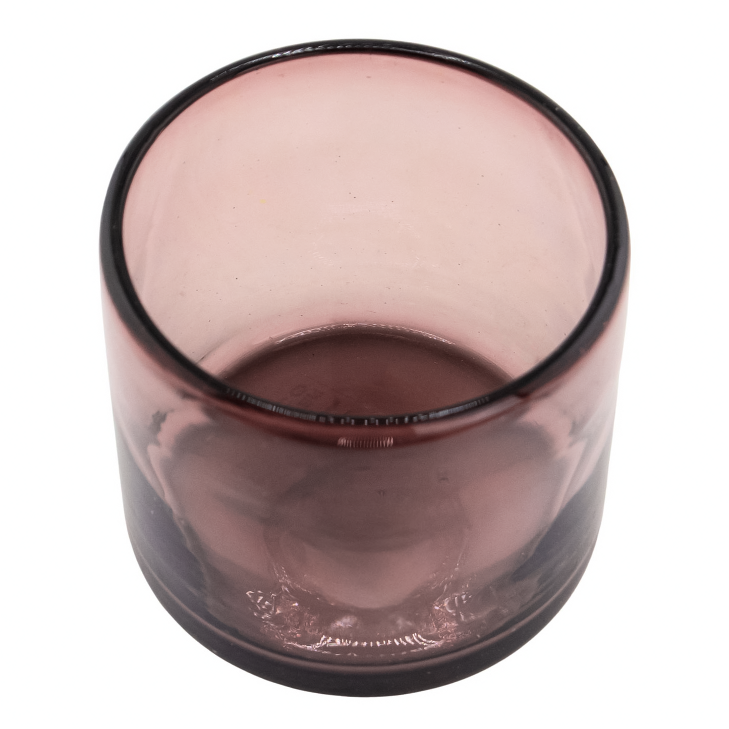260ml - Florencia Vaso de vidrio soplado artesanal - Morado / Rosa Ahumado - Hecho a mano