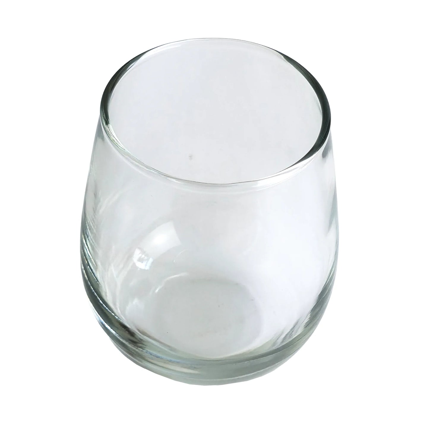 300ml - Mónaco Vaso de vidrio Redondo para velas - Transparente