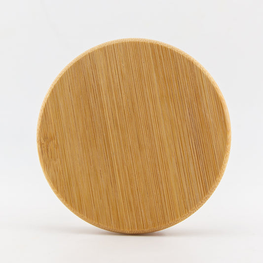 Tapa de Bambú XS con Anillo de Silicón para Vasos de Velas - Natural