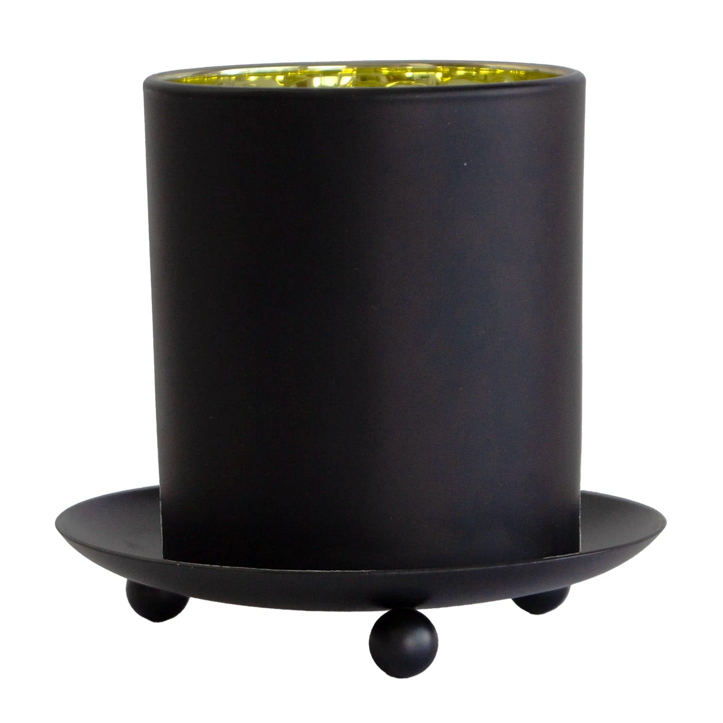 Platos para Velas de Aluminio Negro Mate