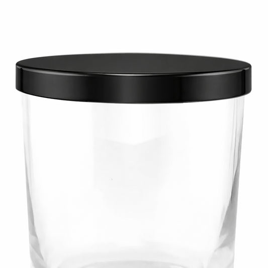 Tapa de Aluminio S para vasos de velas - Tapa para Vela Color Negro Brillante
