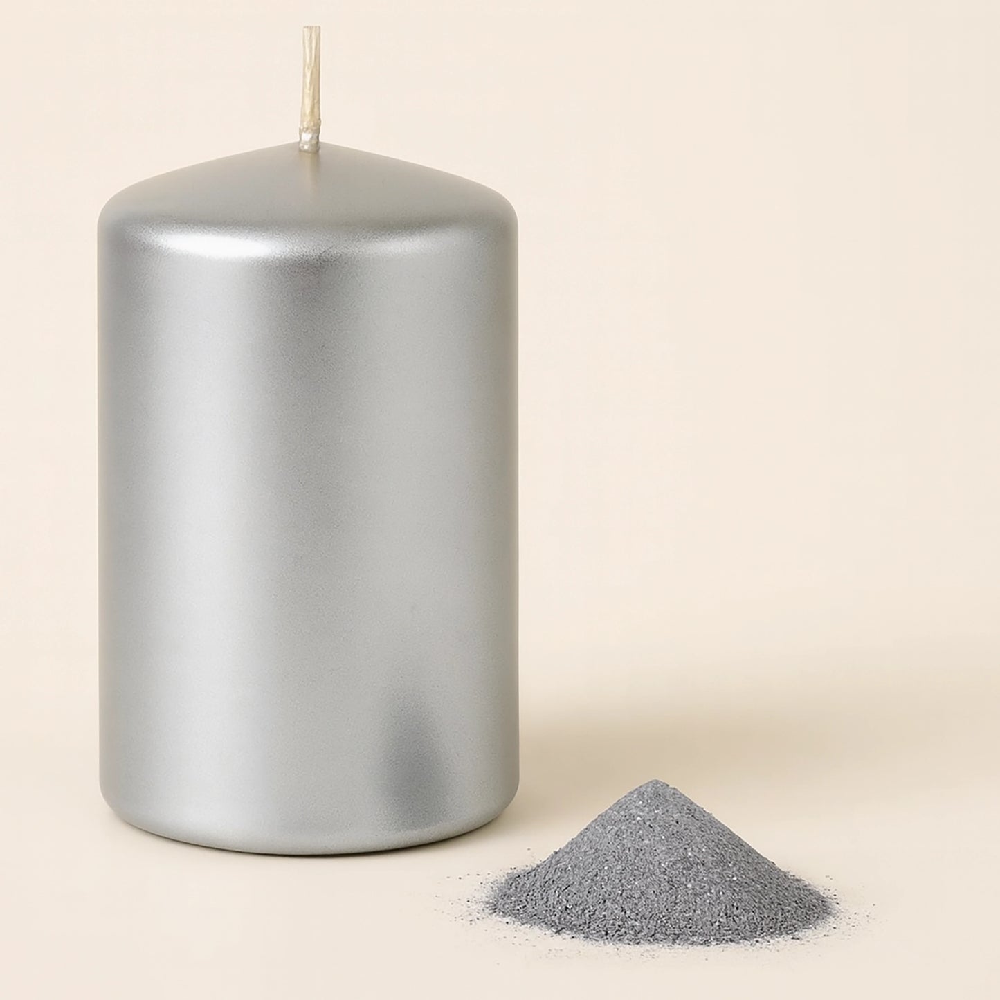 Laca Plateada Metálica Granulada para Velas Artesanales – Acabado Metálico Brillante