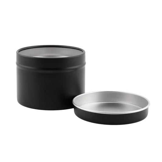 125ml - Tokio Lata de Aluminio Recto para velas - Negro Mate