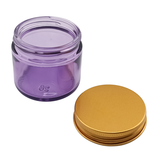 75ml - Miami Vaso de vidrio con rosca para velas - Morado