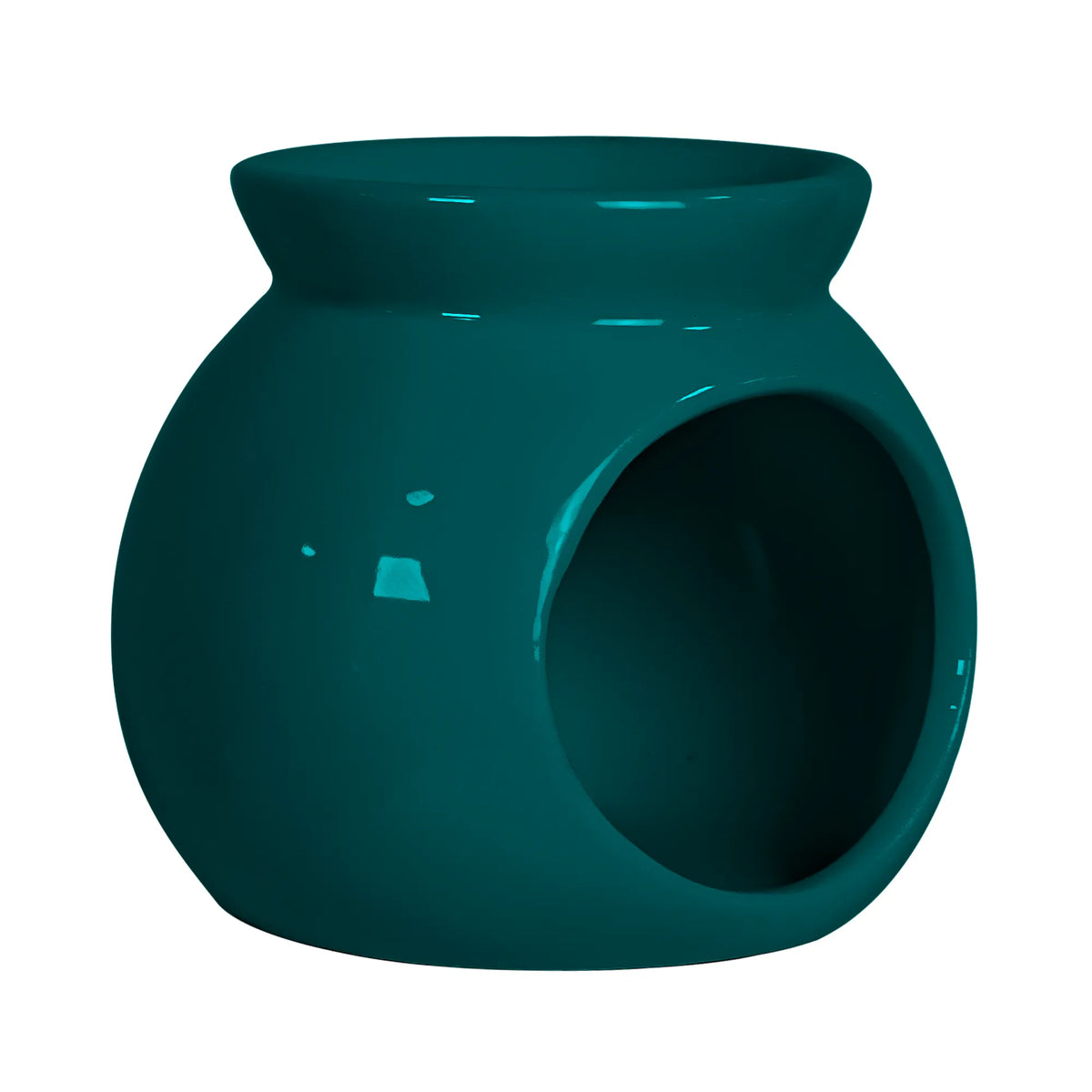 Quemador de Cera para Wax Melts - Calentador de Cera Aromática de Cerámica - Azul Petróleo