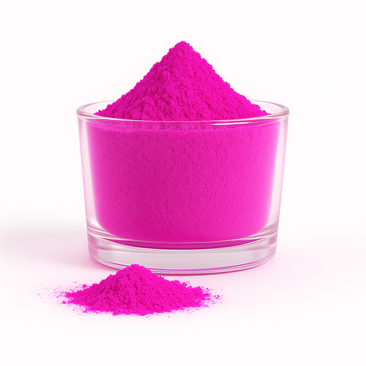 Colorante en Polvo Neón Fluorescente para Velas Alta Concentración – Color: Rosa Fucsia