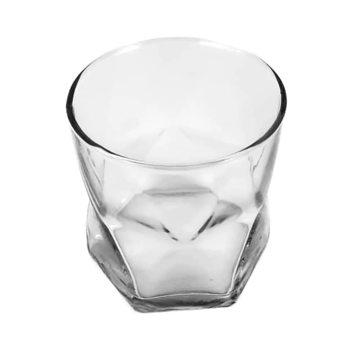 340ml - Mónaco Vaso de vidrio Geométrica para velas - Transparente