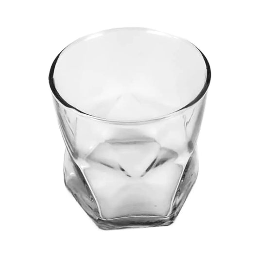 340ml - Mónaco Vaso de vidrio Geométrica para velas - Transparente