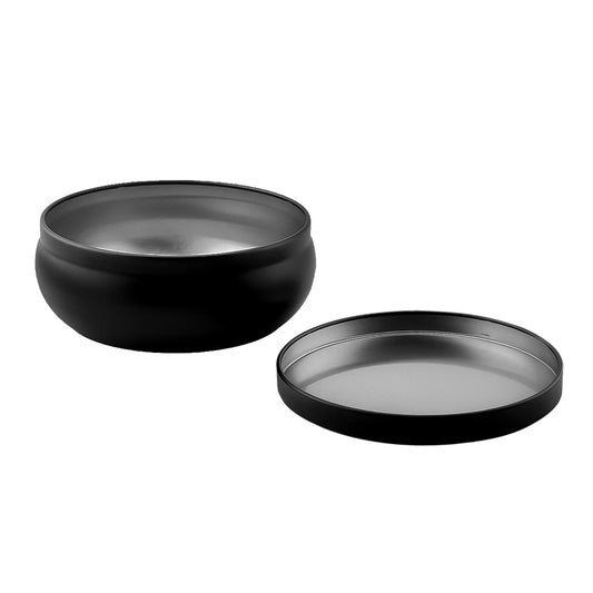 300ml - Tokio Lata de Aluminio Redonda para Velas - Negro Mate