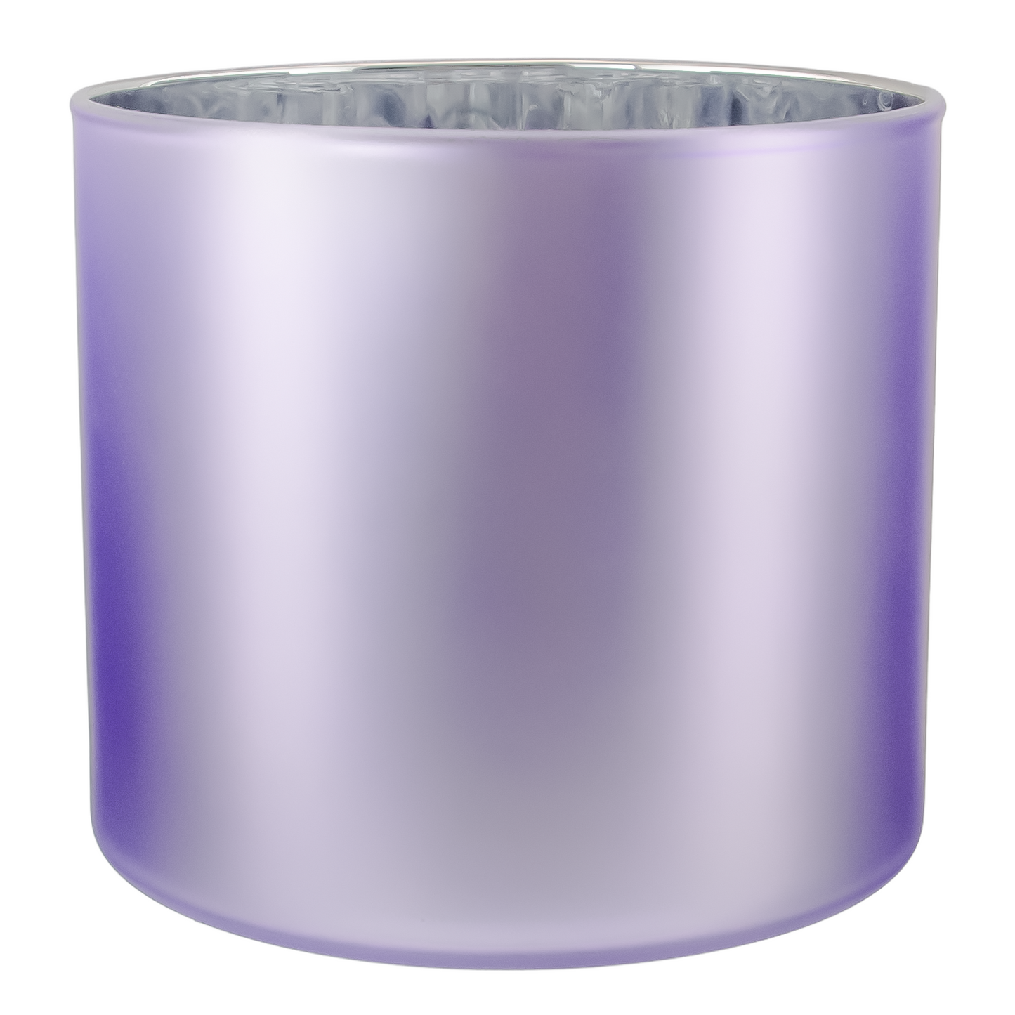 620ml - Mónaco Vaso de vidrio para velas - Inspirado en Bath Body Works® / White Barn® - Morado Claro Mate / Metállico