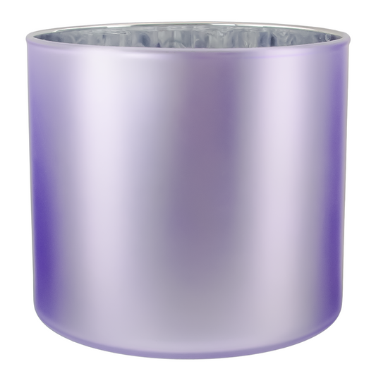 620ml - Mónaco Vaso de vidrio para velas - Inspirado en Bath Body Works® / White Barn® - Morado Claro Mate / Metállico