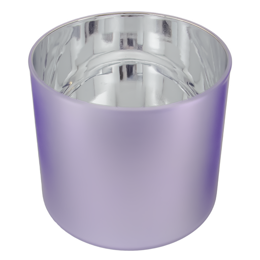 620ml - Mónaco Vaso de vidrio para velas - Inspirado en Bath Body Works® / White Barn® - Morado Claro Mate / Metállico