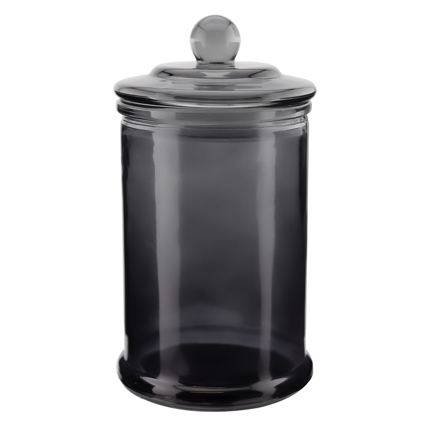 400ml - Oxford Vaso de vidrio para velas estilo columna cilíndrico - Gris Humo Transparente