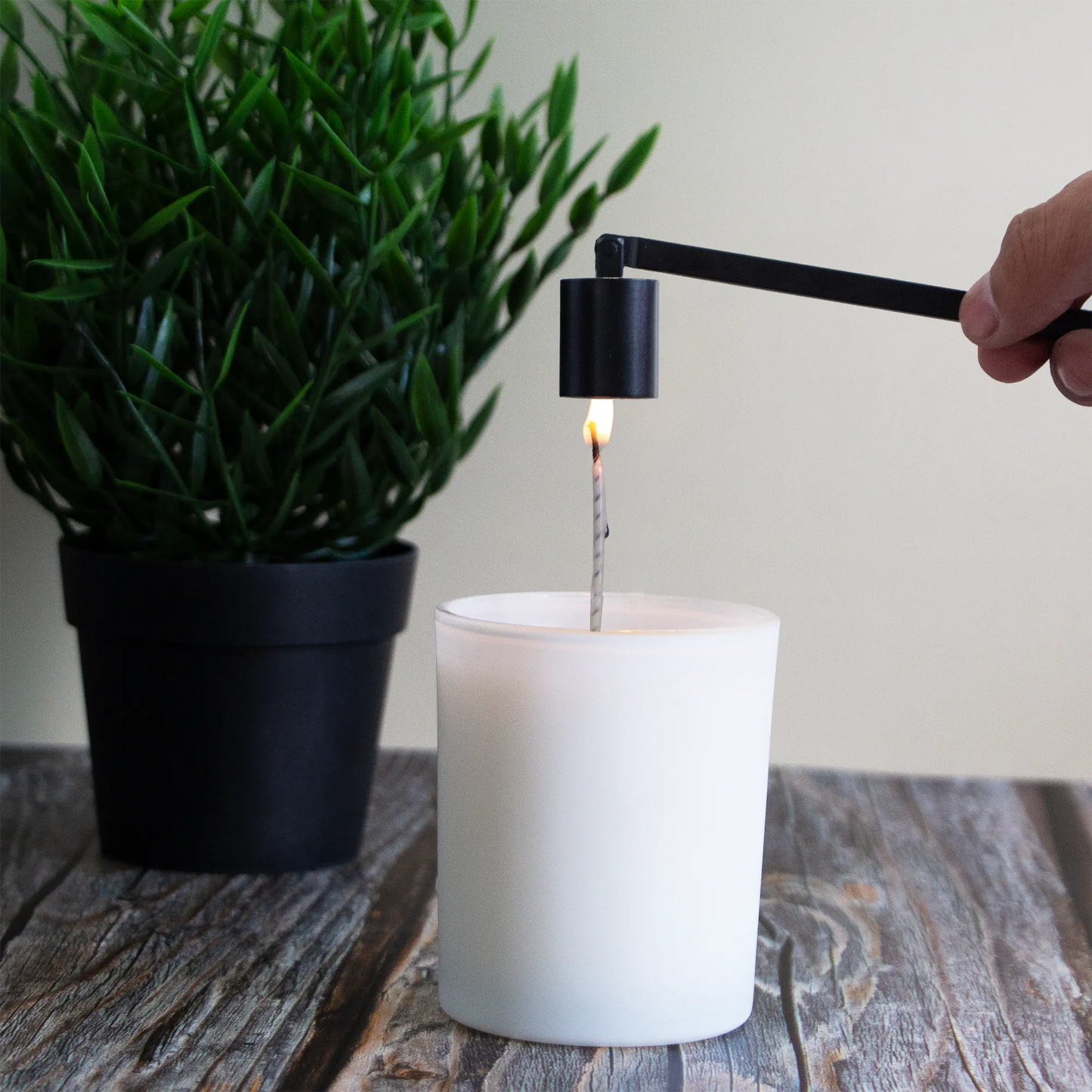 Apagavelas, Cortapabilo y Gancho de Pabilo - Kit de Herramientas para Cuidado de Velas - Negro Mate
