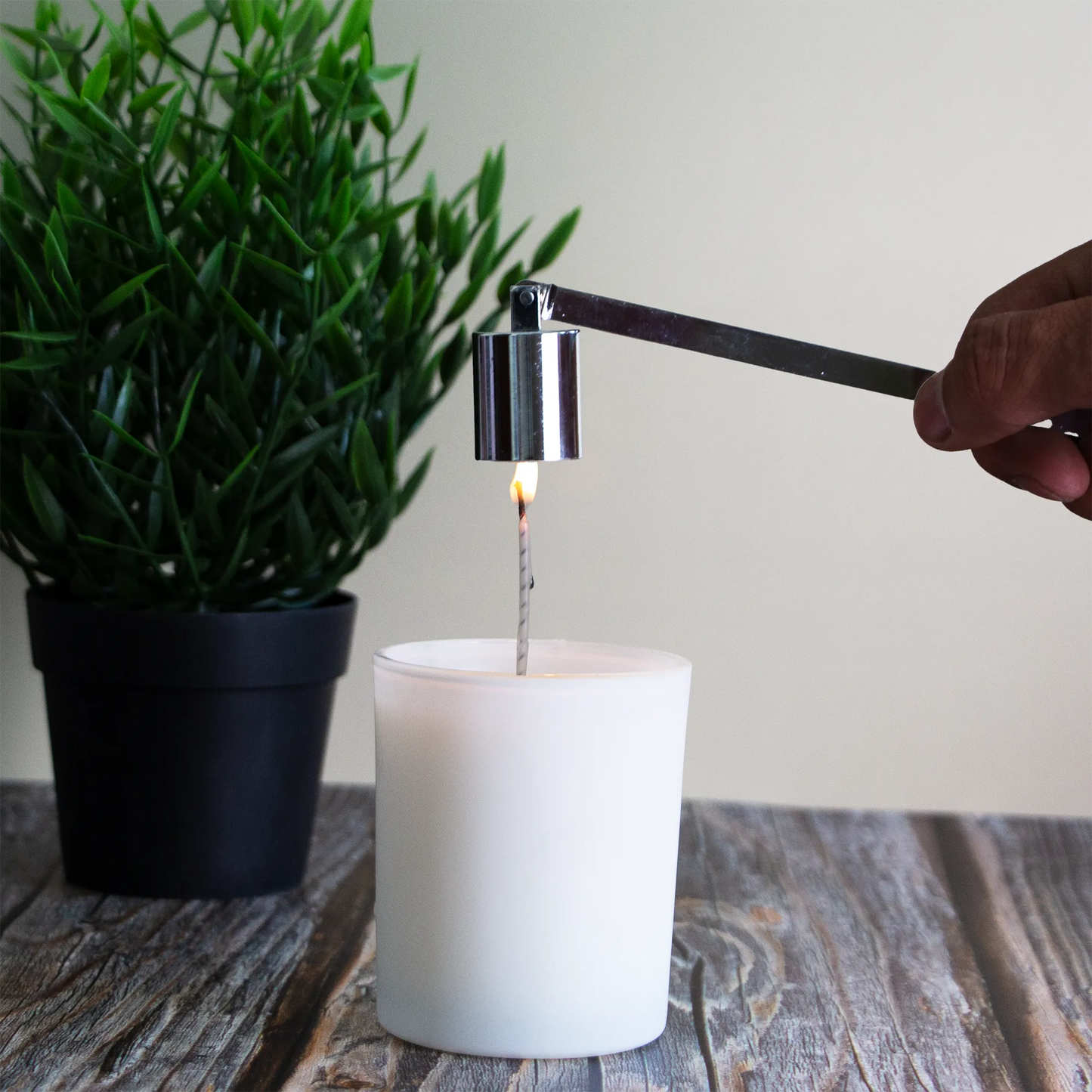 Apagavelas, Cortapabilo y Gancho de Pabilo - Kit de Herramientas para Cuidado de Velas - Plata
